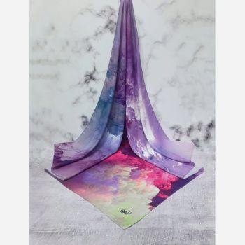 روسری مجلسی طرح ابرا نخ کاستوم سایز 140
