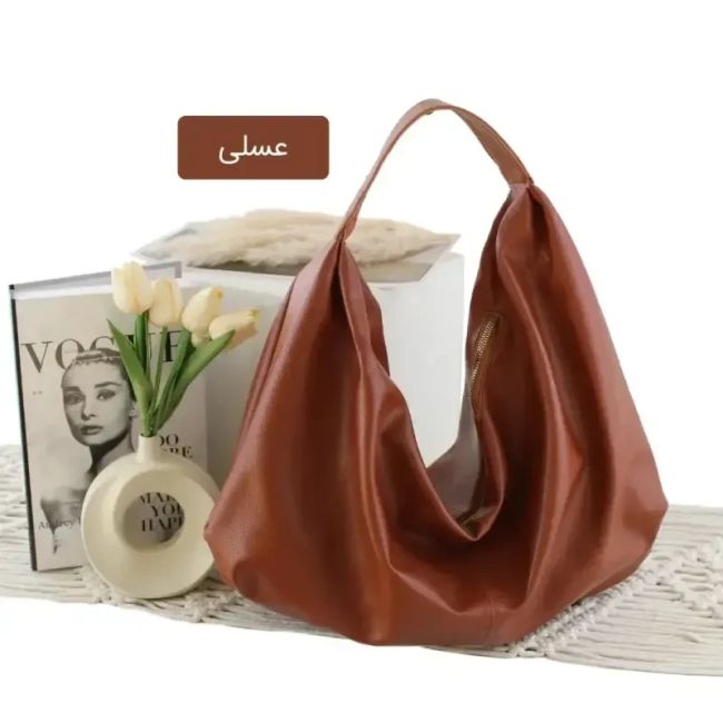 کیف زنانه چرم مصنوعی روزمره و اسپرت ابعاد 45 در 35 سانتیمتر