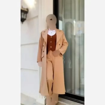ست سه تیکه کلارا لانگ کت جلیقه و شلوار سوپر مازراتی