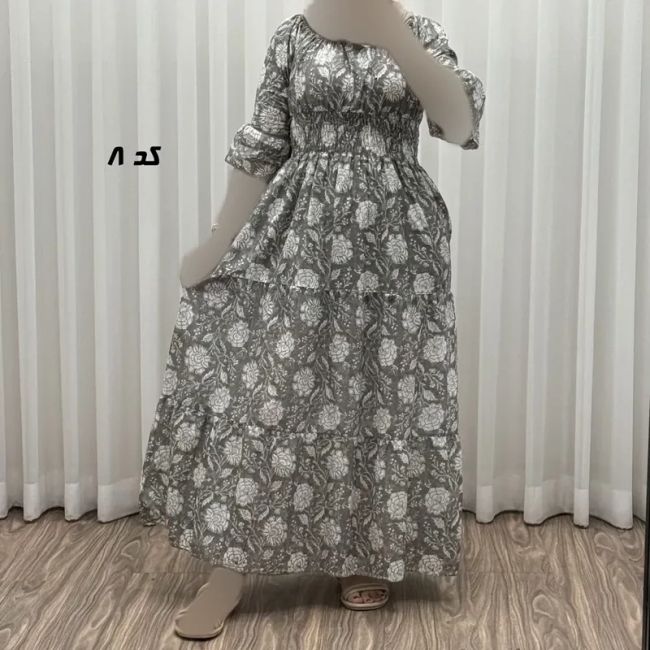 پیراهن عروسکی نخی زنانه و دخترانه فری سایز مناسب تا 44