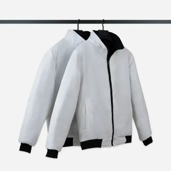 کاپشن دورو کلاه دار مشکی پارچه مموری درجه یک سایز XL و XXL (2)