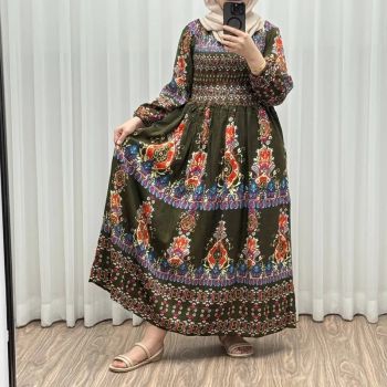پیراهن کریشه فری سایز تا 52 زنانه وارداتی چهارفصل کمربنددار شیک راحت بدون چروک سایه و بدن نما نیست