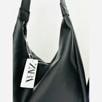 کیف دستی و دوشی زنانه مدل vivi جنس شرانگ مات ریز سایز 28 در 40 رنگ مشکی سورمهای شکلاتی
