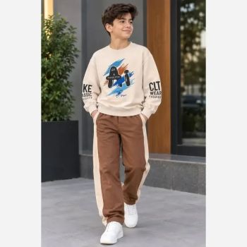 ست اسپرت دخترانه و پسرانه پنبه دورس دو نخ لاکرادار سایز 50 تا 65