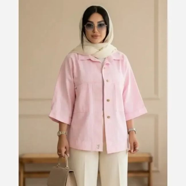 شومیز زنانه لینن مدل لارا سایز 36 تا 50
