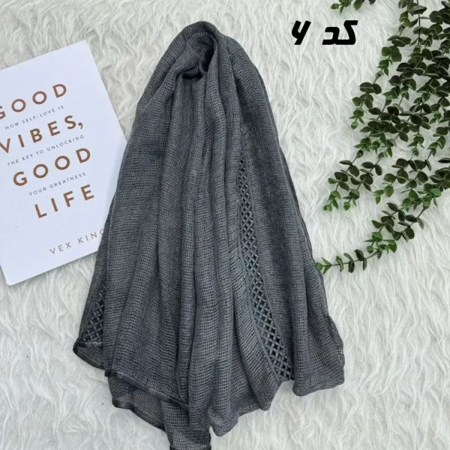 شال نخ کتان سنگشور وارداتی روزمره قواره 188 در 64 سانت