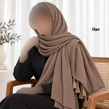 شال نخی برشکا طرح تیغ ماهی مناسب روزمره قواره 188 در 62 سانت