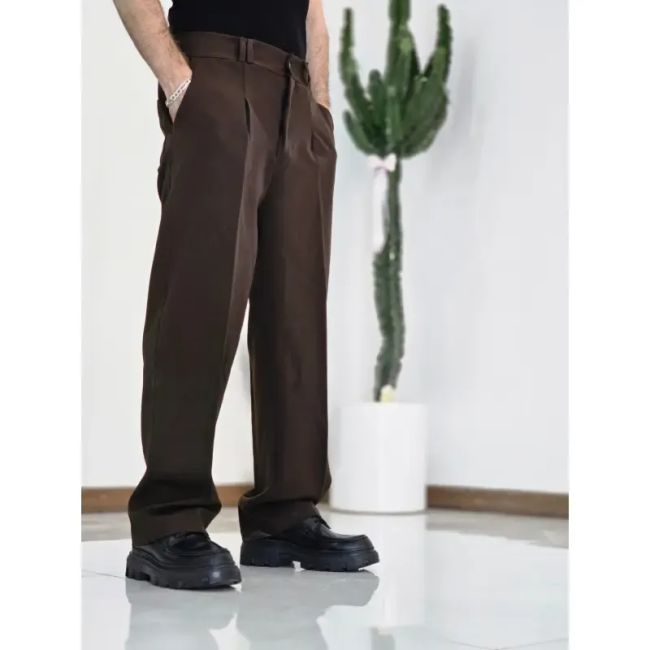 شلوار بگ پارچه ای مازراتی زنانه رنگ مشکی و نسکافه ای و قهوه ای و سرمه ای