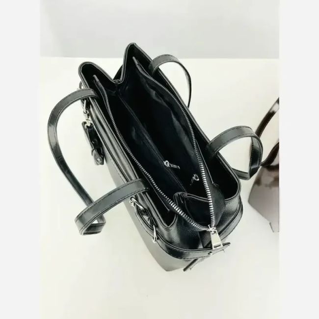 کیف زنانه جادار جنس شرانگ رنگ کرم نسکافه ای شکلاتی مشکی سایز 30 در 20