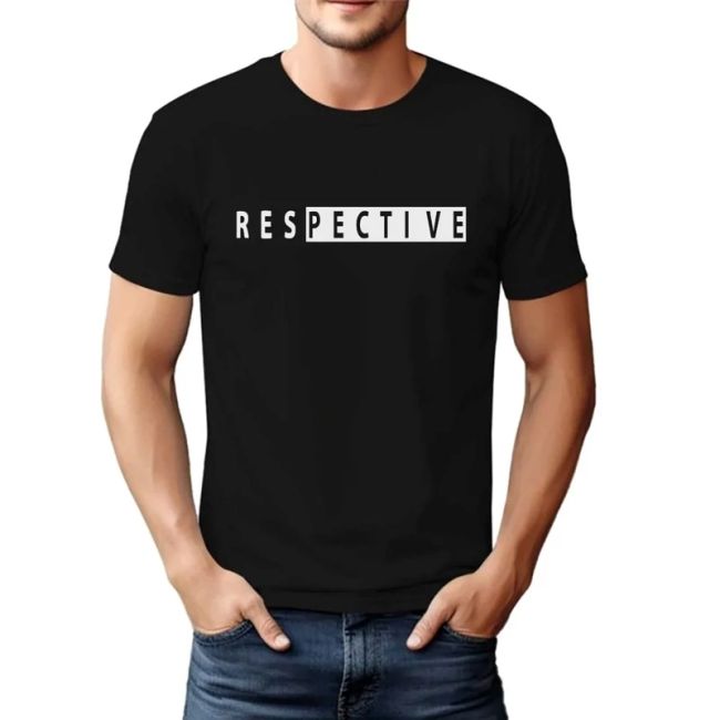 تی شرت آستین کوتاه مردانه طرح respect کد8674 جنس پنبه سوپر خنک چهار فصل
