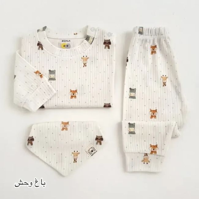 بلوز و شلوار نوزادی کبریتی نخ پنبه کوالا کیدز