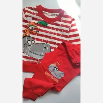ست بلوز و شلوار بچگانه طرح دایناسور دورس سایز 35 تا 45