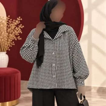 شکت زنانه پاییزه پیردوپل دکمه دار فری سایز مناسب تا 50
