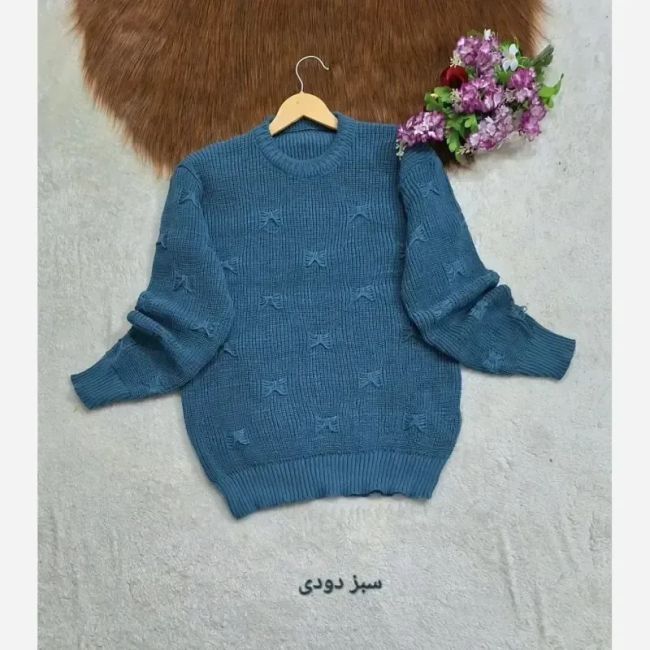 بافت زاپ دار زنانه فریزی روژان بلند ضخیم پاییزی فری سایز