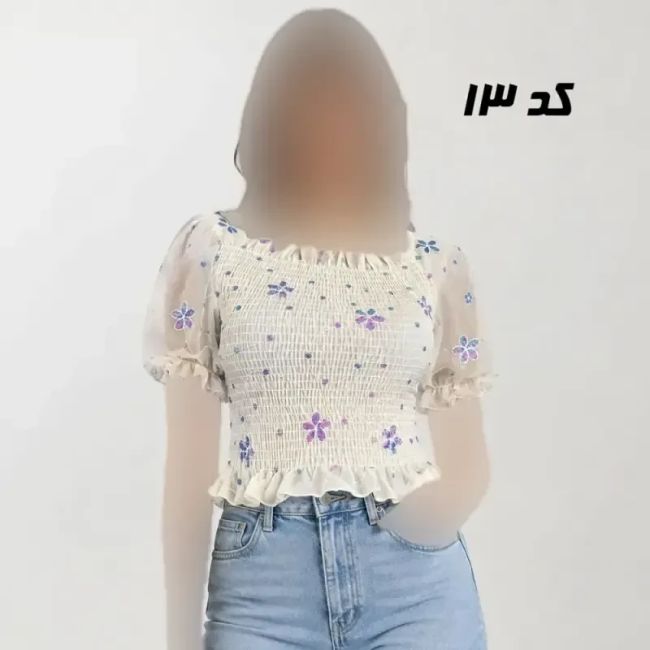 کراپ مجلسی زنانه تمام کش فری سایز مناسب تا 40
