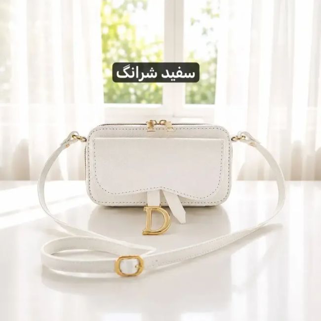 کیف پاسپورتی چرم مصنوعی زنانه روزمره و مهمانی بند بلند زیپدار