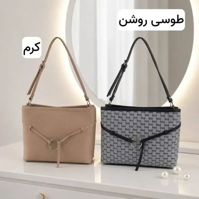 کیف زنانه روزمره و مهمانی چرم مصنوعی زیپدار (2)