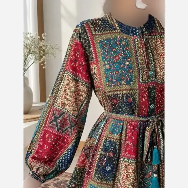 کرتی هندی ملیله دوزی نخ وارداتی قد 140 سایز 40 تا 50