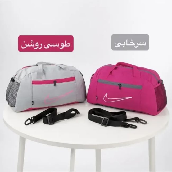 ساک ورزشی مسافرتی پارچه ای سه بند با ابعاد 40 در 25 در 15 سانتی متر