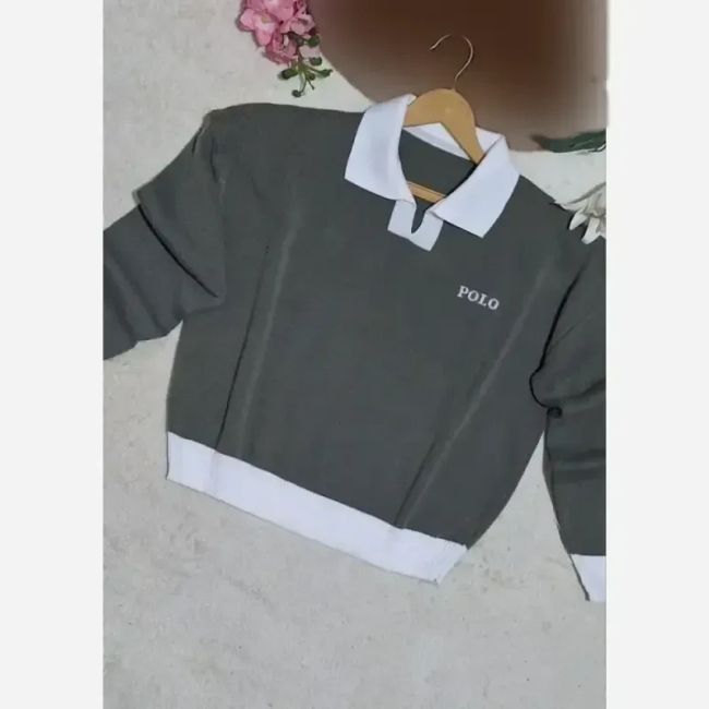 کراپ بافت پولو polo زنانه و دخترانه فری سایز