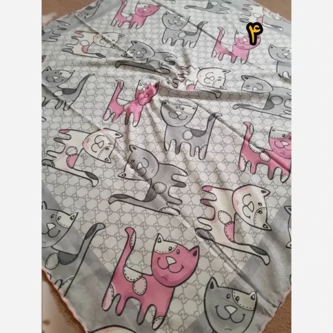 روسری سوپرنخ دخترانه فانتزی دست دوز قواره 100