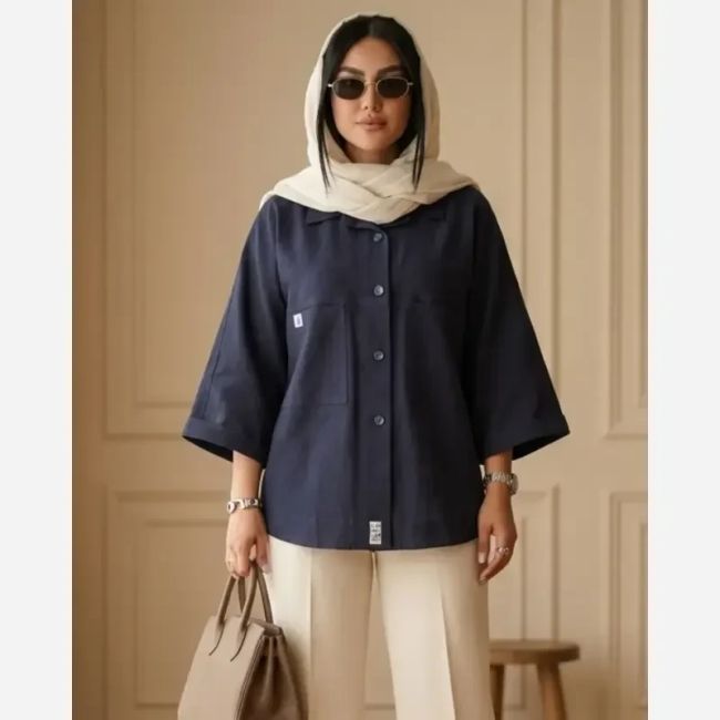 شومیز زنانه لینن مدل لارا سایز 36 تا 50