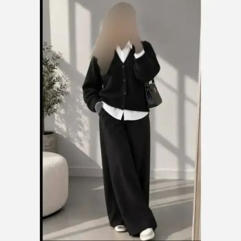 ژاکت بافت چهار دکمه نخ ترک ضد حساسیت