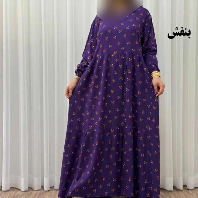 پیراهن ساحلی زنانه گلریز نخی فری سایز تا 48 آیدایی کمربند دار شیک و راحت چهارفصل