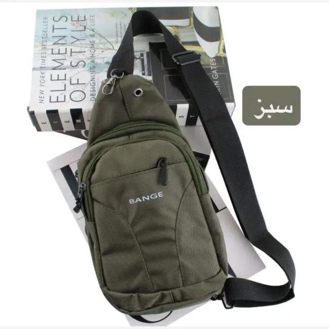 بادی بگ مردانه پارچه ای ابعاد 20 در 10 سانتی متر دارای 3 جیب بیرونی و 1 جیب داخلی آستر ساتن