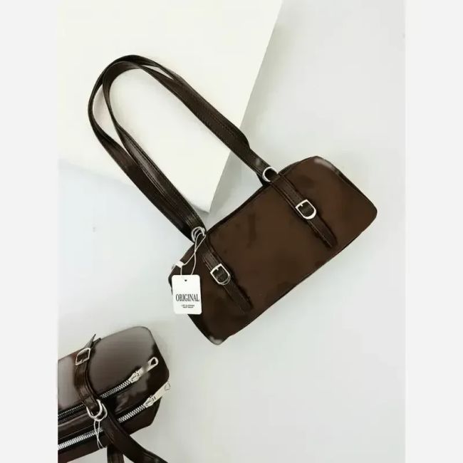کیف جیر سوییت پاییزه رنگ شکلاتی سایز 27 در 13
