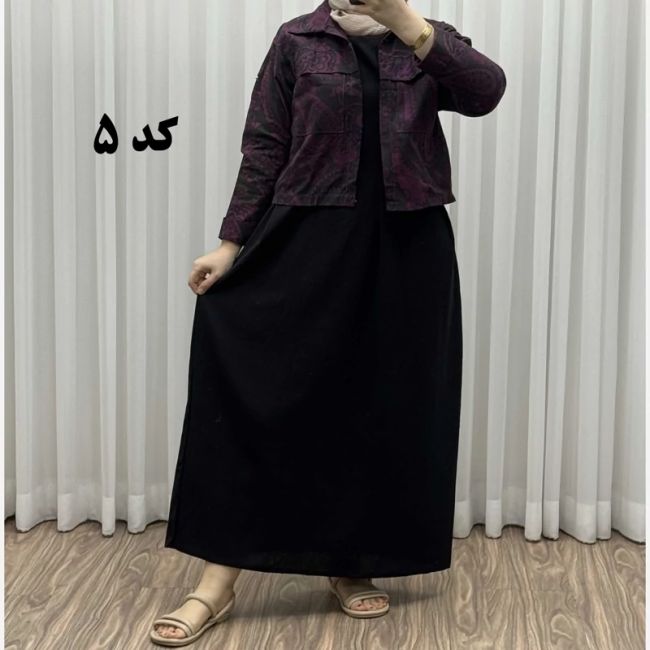 کت سارافون ترمه پاموق کد 1524 فری سایز مناسب تا سایز 46 جنس لینن چهارفصل شیک و راحت