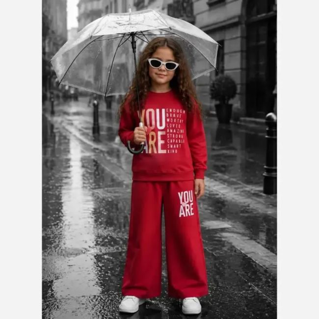 ست پاییزه اسپرت بلوز و شلوار دورس دو نخ دخترانه و پسرانه سایز 45 تا 60