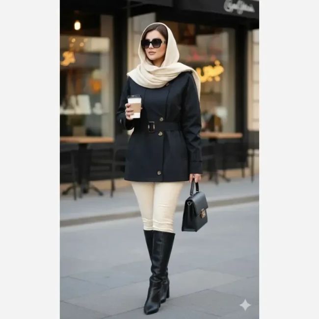 ترنچ کت زنانه کتان زارا آستردار مدل الین