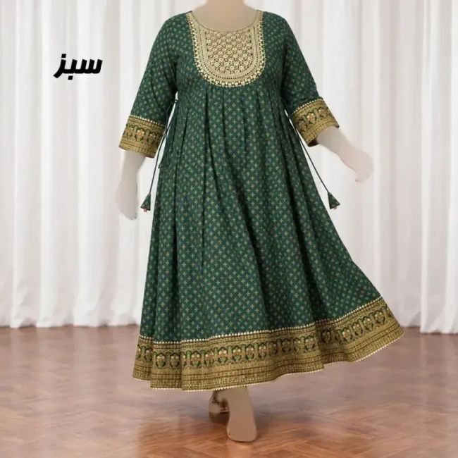 پیراهن ساحلی زنانه نخی مدل کورتای فری سایز مناسب تا 54