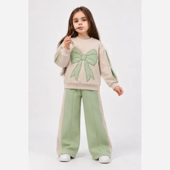 ست بلوز و شلوار بگ مرواریدی دخترانه دورس سایز 45 تا 65