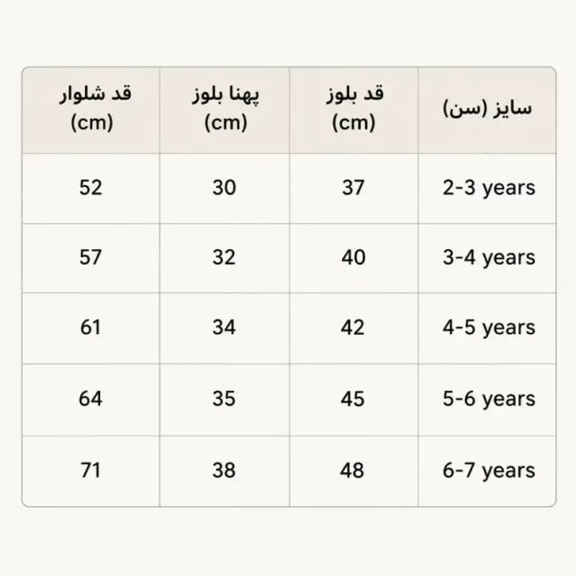 بلوز شلوار ریلی 2 تا 7 سال دخترانه و پسرانه جنس ریلی