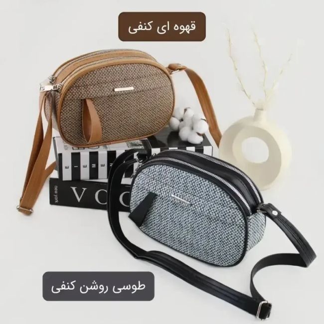 کیف پاسپورتی کنفی ابعاد 22 در 16 در 8 سانتیمتر روزمره و مدرسه دانشگاه