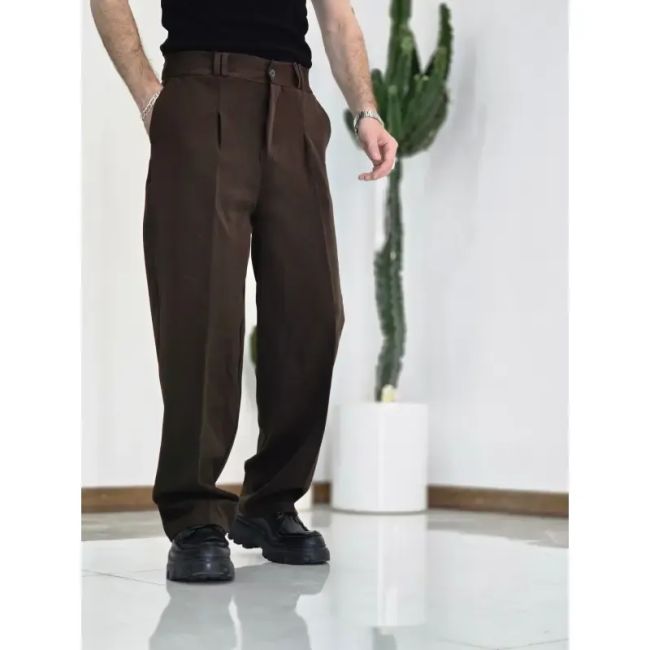 شلوار بگ پارچه ای مازراتی زنانه رنگ مشکی و نسکافه ای و قهوه ای و سرمه ای