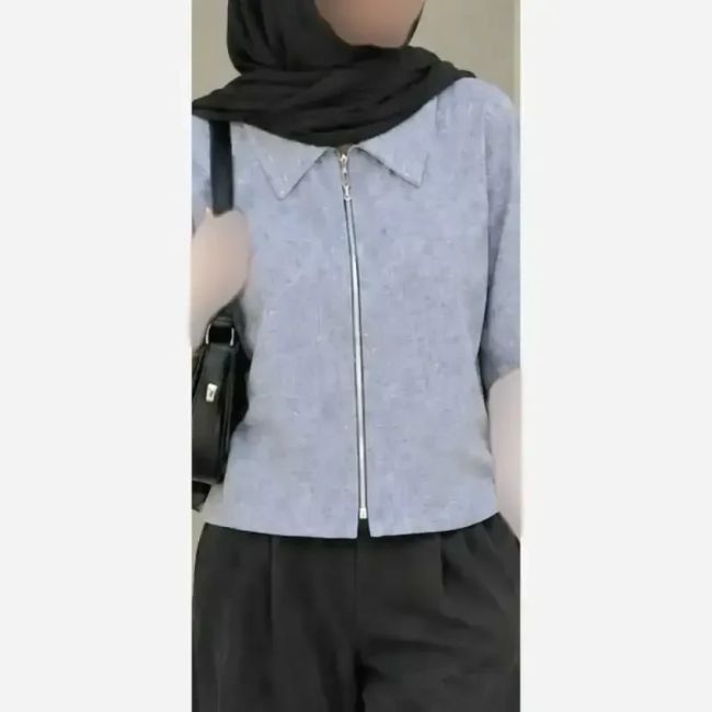 بامبرشومیزی زنانه دخترانه پاییزی جنس جناغی اعلا فری سایز