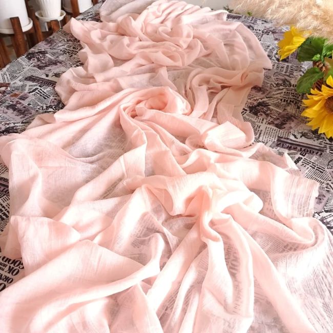 شال نخی سوپر گیاهی 3 متری مشکی و سفید طرح ساده ابعاد 80 در 250 سانتی متر