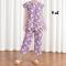 ست تاپ شلوار نخی زنانه و دخترانه فری سایز چهارفصل راحت