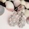 گوشواره نقره زنانه طرح گل تراش دار عیار 925 روکش طلا سفید BSJ silver