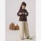 ست پاییزه بلوز و شلوار دخترانه قلب و پاپیون دورس و کتان مناسب 7 تا 14 سال