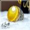 انگشتر نقره مردانه عقیق زرد شرف الشمس طرح زکریا عیار 925
