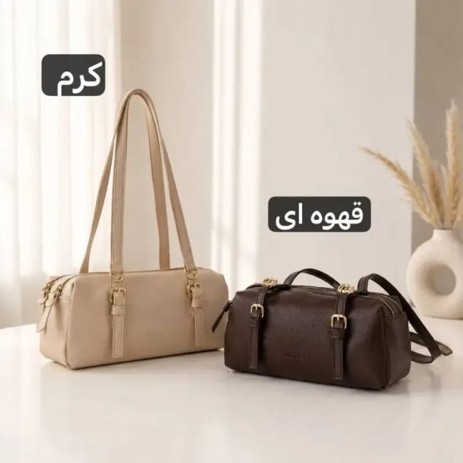 کیف زنانه روزمره چرم مصنوعی با آستر ساتن و جیب بیرونی