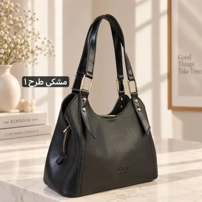 کیف زنانه چرم مصنوعی روزمره ابعاد 26 در 19 سانتیمتر