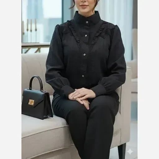 شومیز زنانه مدل حسنا جنس توکی کراش سایز بزرگ