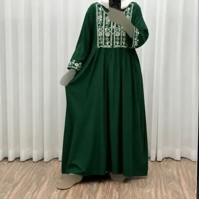 پیراهن ساحلی زنانه نخی مدل الهه فری سایز کمربنددار