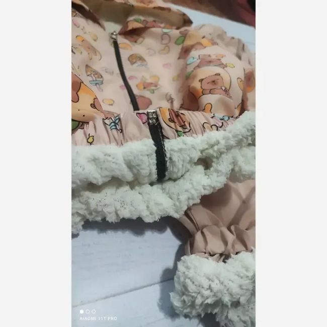 سوییشرت شلوار داخل خز ببعی طرح تدی دخترانه و پسرانه