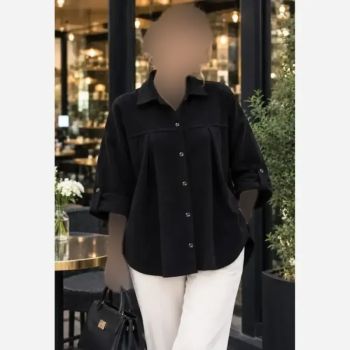 شومیز مخمل کبریتی زنانه مدل تیام